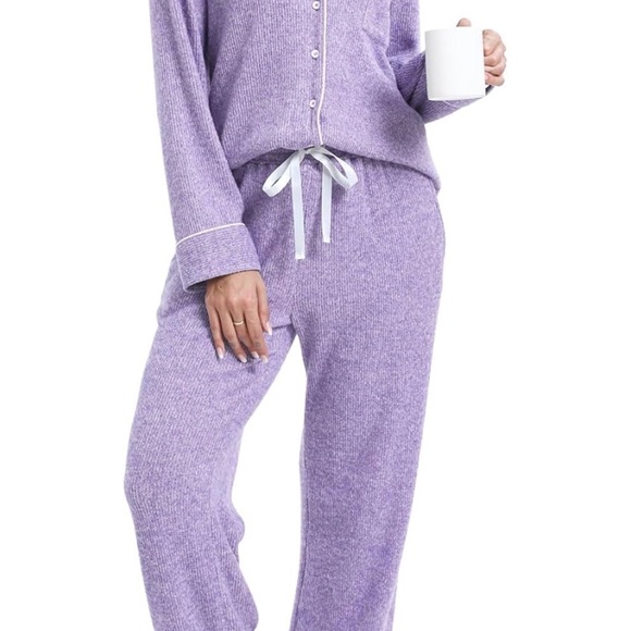 MANBEIYA Other - Plush Lavender Knit Lounge Pajama Pants - Women Intimates & Sleepwear
